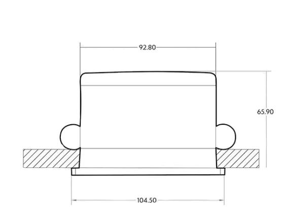 Luminaire dimensions diagram